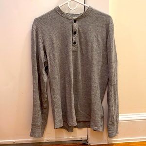 Rag and bone long sleeve grey Henley